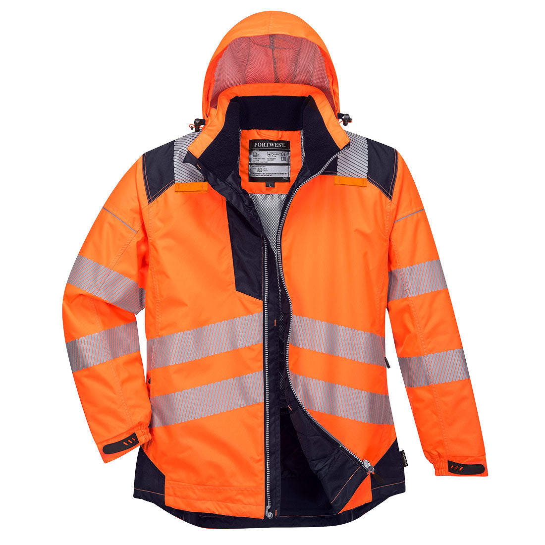 Portwest T400 PW3 Warnschutz Winterjacke – orange/marine
