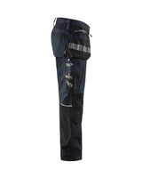 Blåkläder 1599 Canvas Stretch Handwerkerhose – dunkelmarine/schwarz