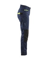 Blåkläder Damen 7195 Stretch Servicehose – dunkelmarine/gelb