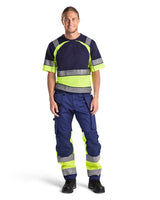 Blåkläder 1558 Warnschutz Stretch Handwerkerhose – marine/gelb