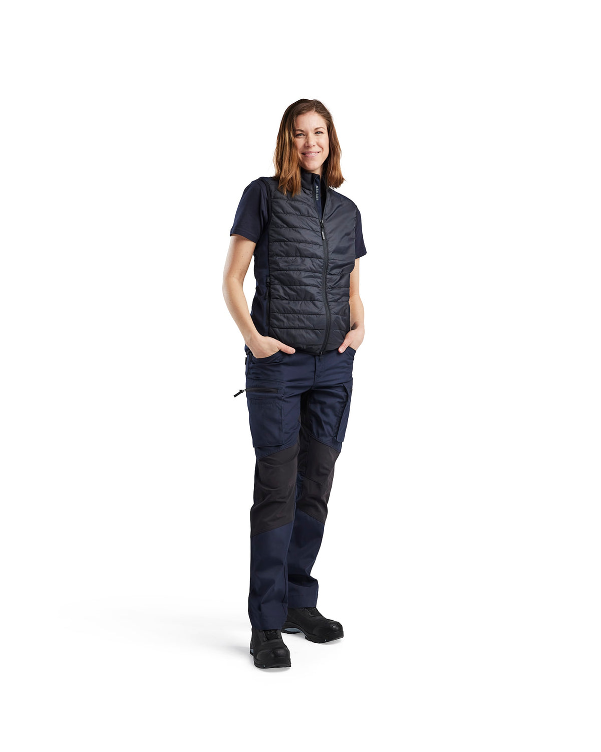 Blåkläder Damen 3864 Unite Steppweste – schwarz/dunkelmarine