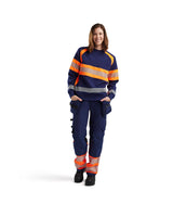 Blåkläder Damen 3409 Warnschutz Sweatshirt – marine/orange