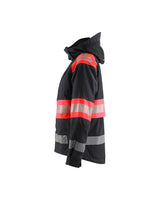Blåkläder Damen 4430 Warnschutz Regenjacke Kl. 1 – schwarz/rot