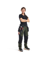 Blåkläder Damen Stretch 7170 Arbeitshose – waldgrün/schwarz