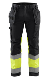 Blåkläder 1558 Warnschutz Stretch Handwerkerhose – schwarz/gelb