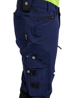 Blåkläder 1193 Warnschutz Stretch-Bundhose Kl. 1 – marine/gelb