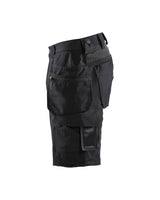 Blåkläder 1520 Stretch Handwerker-Shorts – schwarz/dunkelgrau
