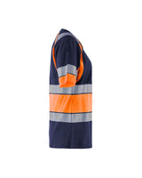 Blåkläder Damen 3410 Warnschutz T-Shirt – marine/orange