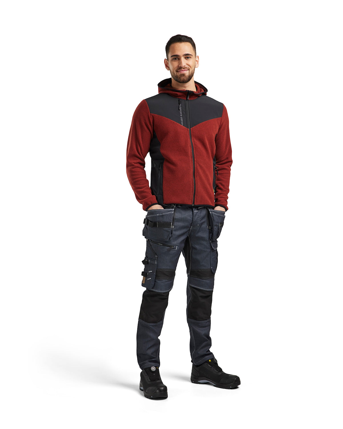 Blåkläder 5940 Strickjacke – rostrot/schwarz