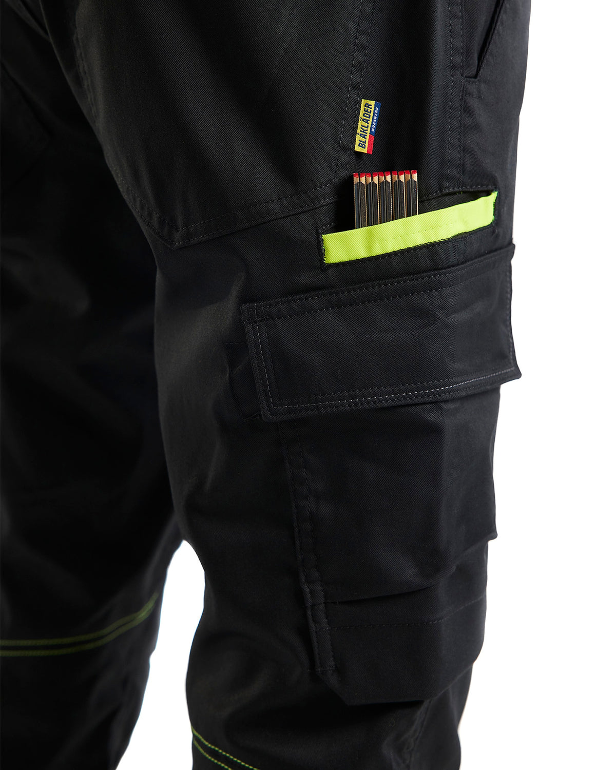 Blåkläder 1448 Industrie Stretch Bundhose – schwarz/gelb