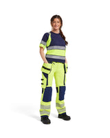 Blåkläder Damen 3410 Warnschutz T-Shirt – marine/gelb