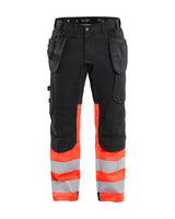 Blåkläder 1558 Warnschutz Stretch Handwerkerhose – schwarz/rot