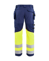 Blåkläder 1558 Warnschutz Stretch Handwerkerhose – marine/gelb