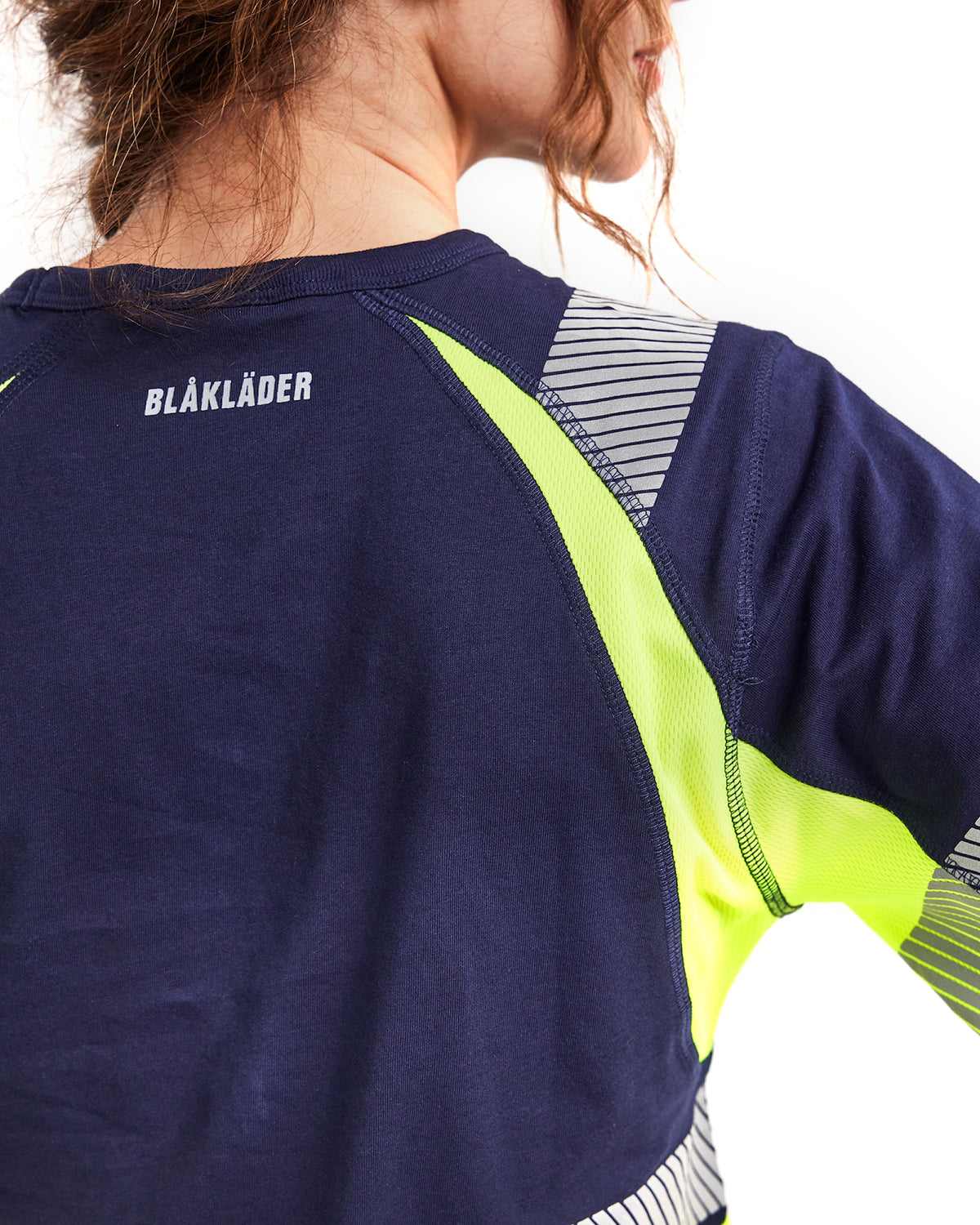 Blåkläder Damen 3410 Warnschutz T-Shirt – marine/gelb