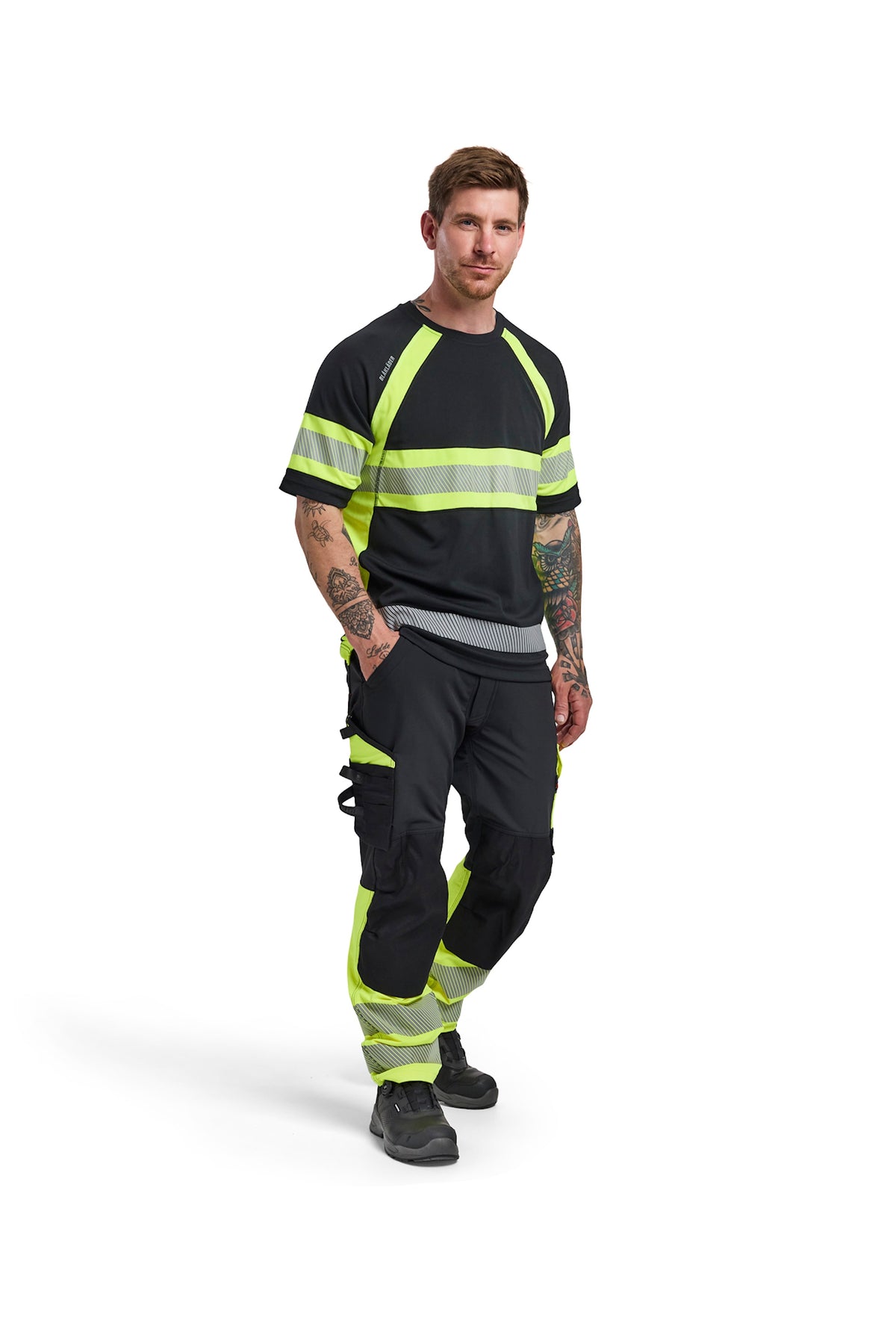 Blåkläder 3337 Warnschutz T-Shirt – schwarz/gelb