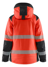 Blåkläder Damen 4456 Warnschutz Winterjacke Kl 2 – rot/schwarz