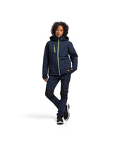 Blåkläder Damen Softshell Winterjacke – dunkelmarine/gelb